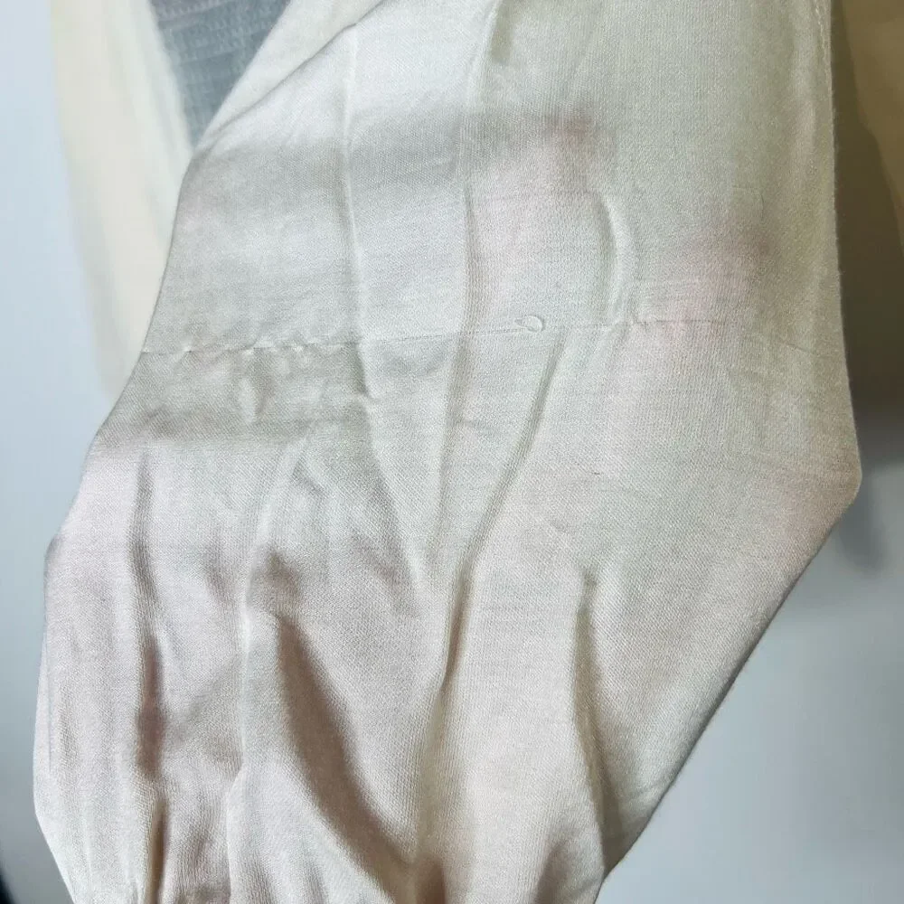 Bogner Cream Silk Blend Silver Sequins Lightweight Jacket